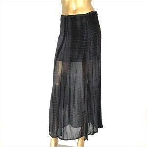 Chan Luu Gray and Black Tye Dye Skirt